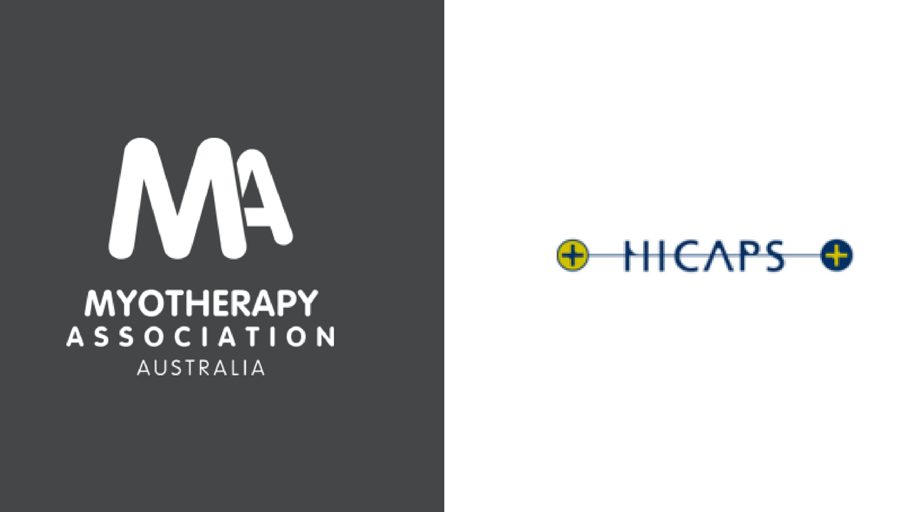 Myotherapy Association Australia and Hicaps Logo